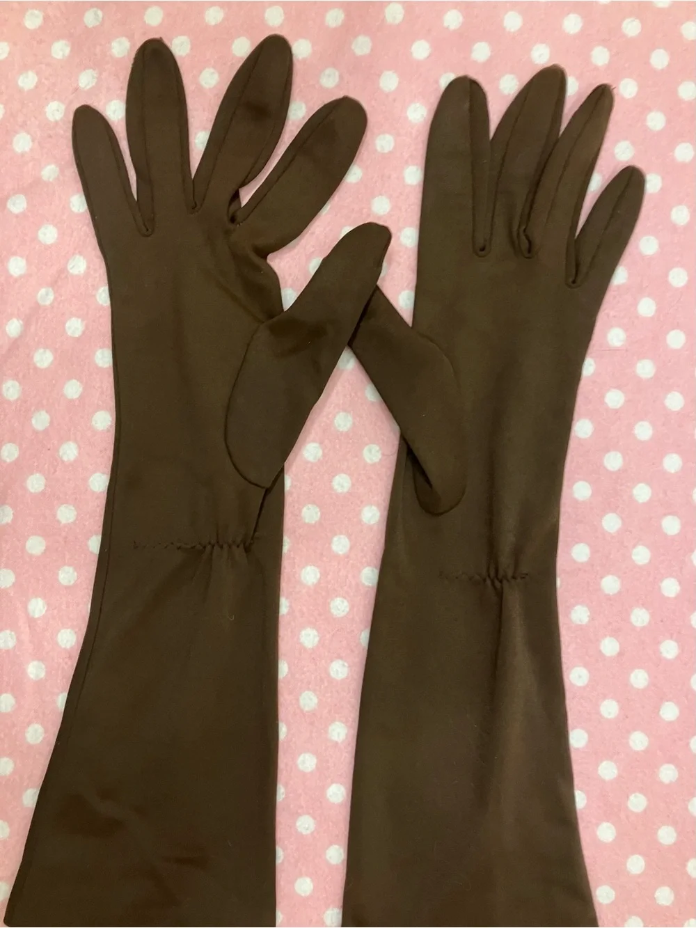Vintage Brown Ladies Gloves 7
